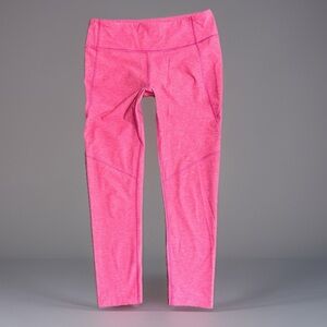 Outdoor voices, thick stretch, size medium, dark, pink cropped leggings